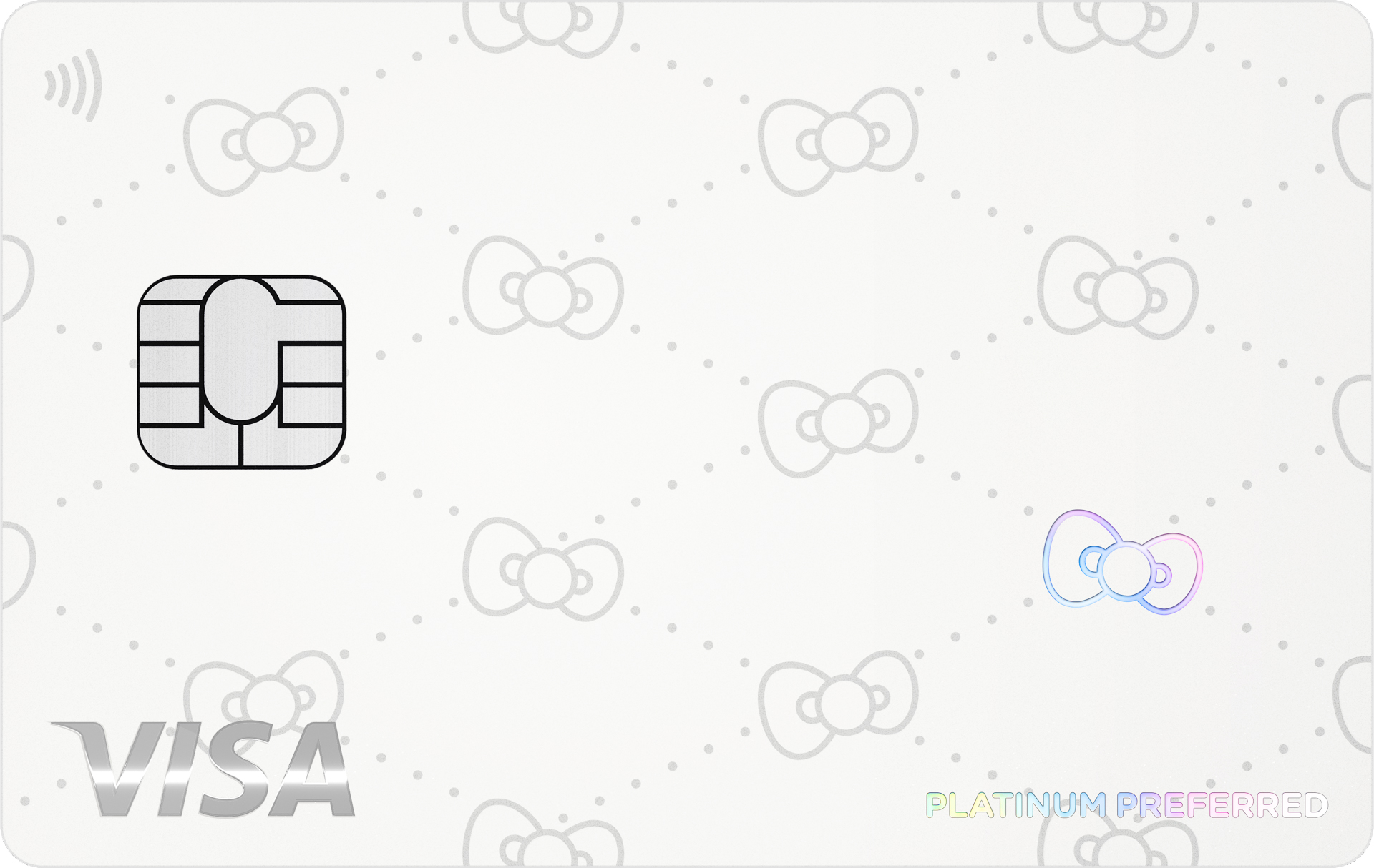 「三井住友カード プラチナプリファード ハローキティ デザイン ホワイト（Visa）」の表面
