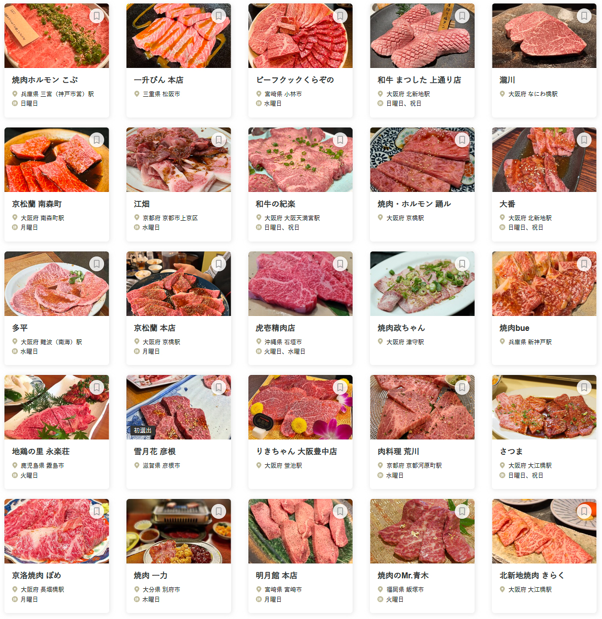 「食べログ 焼肉 WEST 百名店 2026」に選ばれた100店