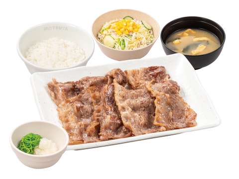 松屋×松のや複合店メニュー「牛焼肉定食」