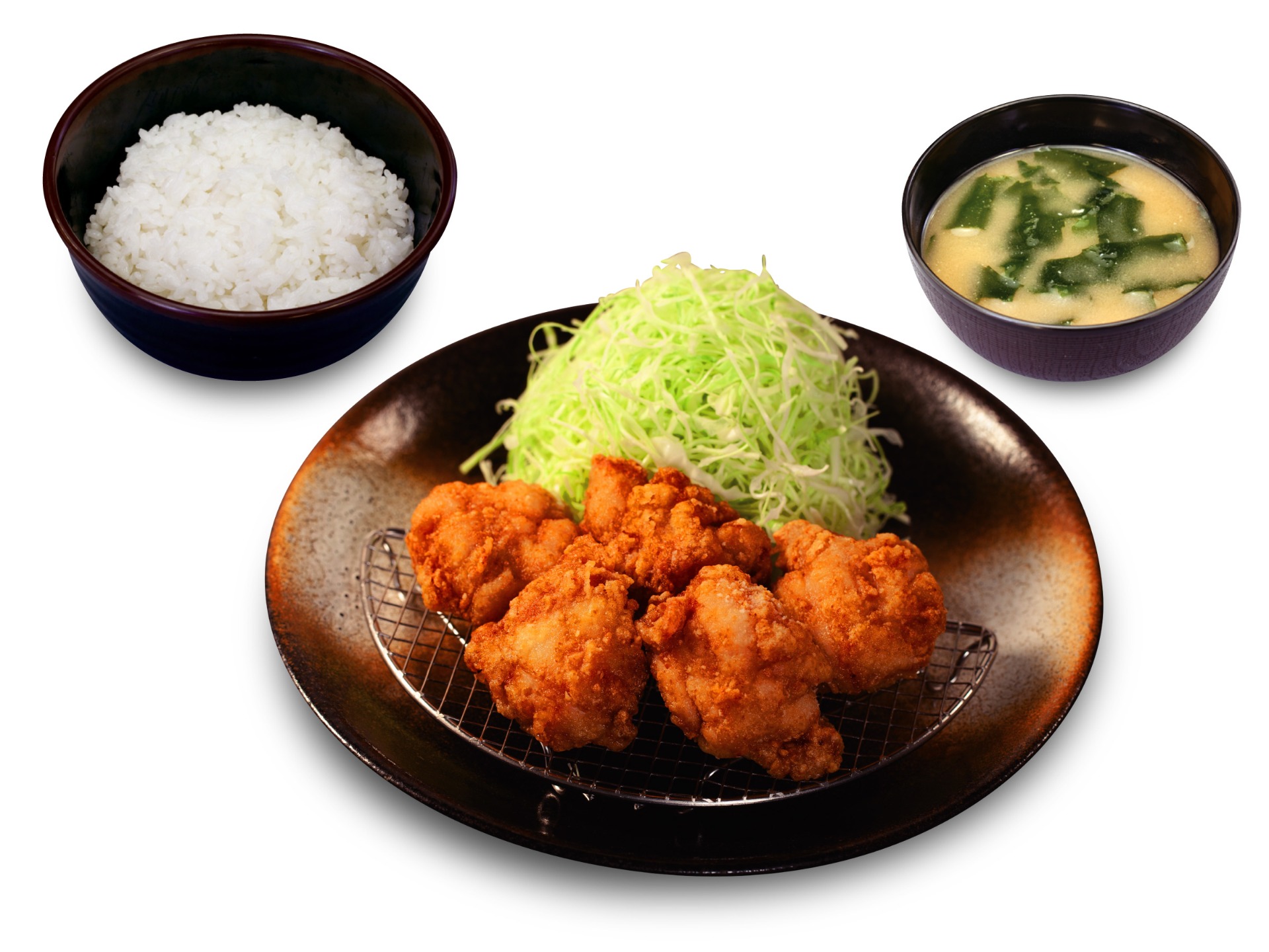 松屋×松のや複合店メニュー「本格唐揚げ定食」