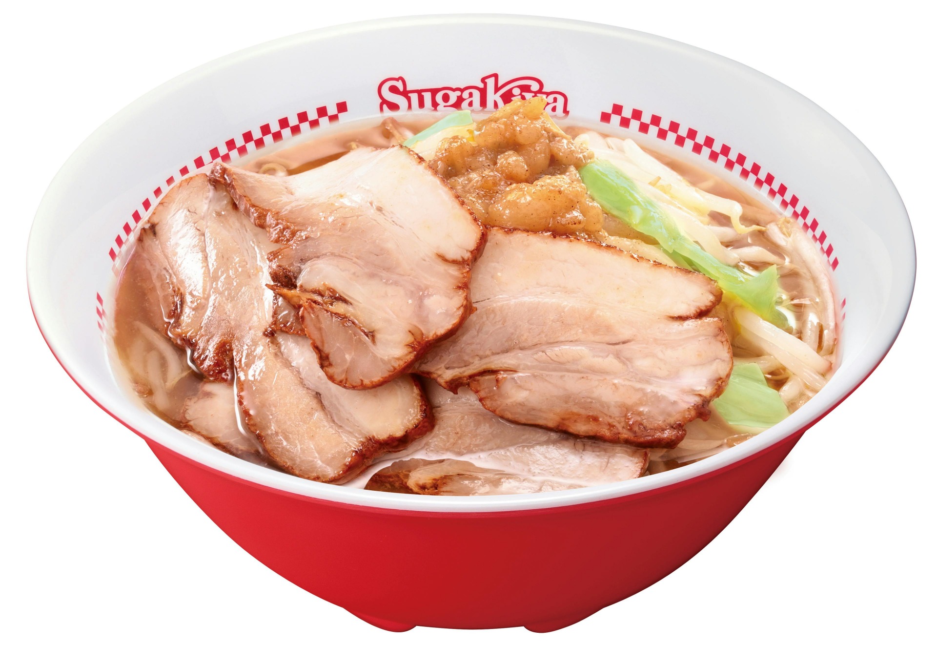「肉入スガジローラーメン（肉4枚）」（930円～、麺大盛＋110円）