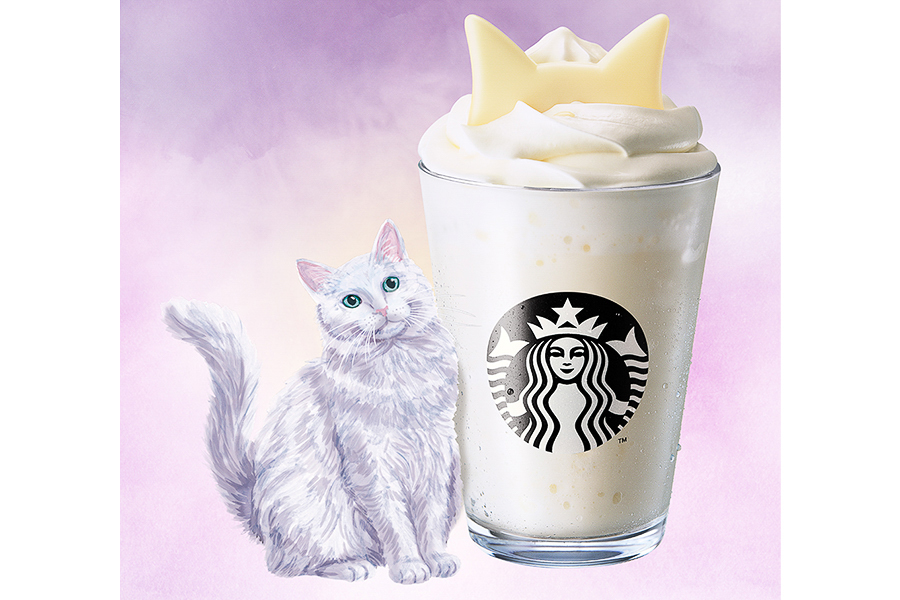 白猫風の「バニラクリームフラペチーノ」