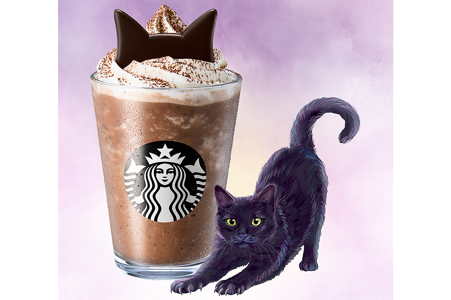 黒猫風の「ダーク モカ チップ フラペチーノ」
