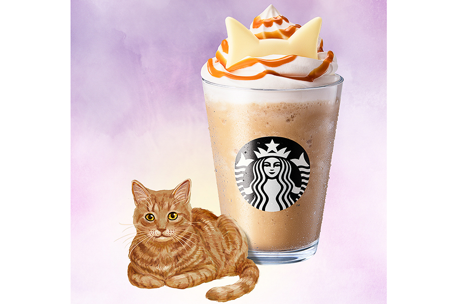 茶トラ猫風の「キャラメル フラペチーノ」