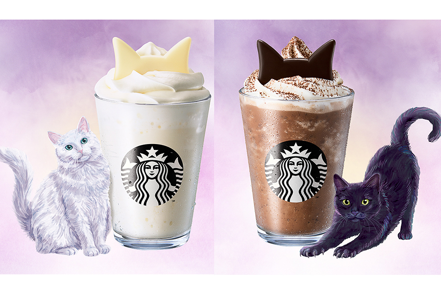 スターバックス「ねこ耳カスタマイズ」をしたフラペチーノ