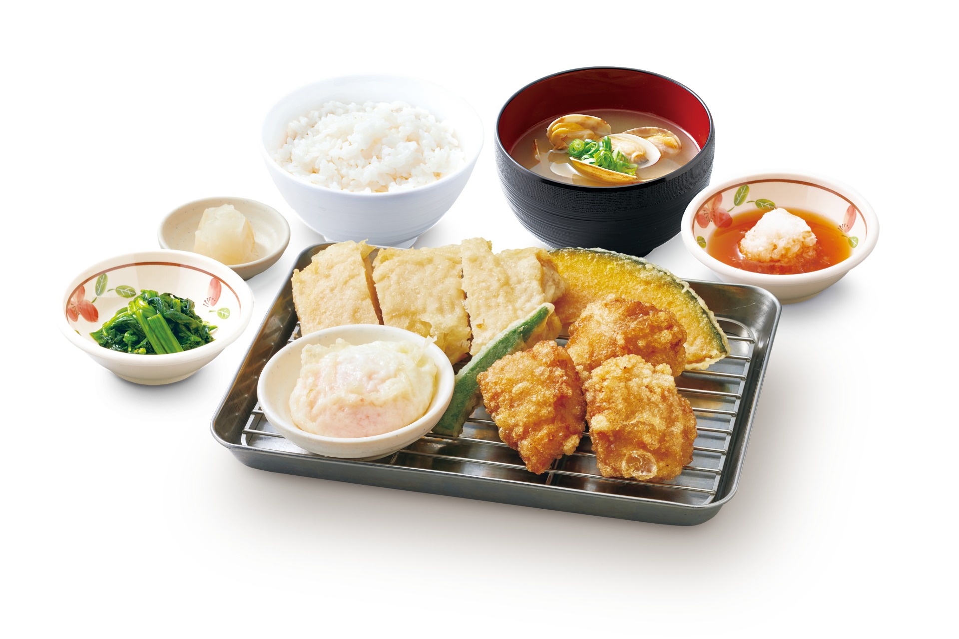 「鶏もも天×からあげ定食」（1290円）