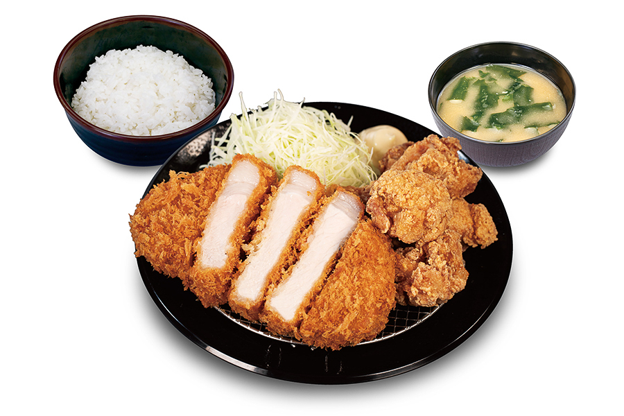 松のや 超厚切りリブロースかつ＆本格唐揚げ（3個）定食（倍量で本格唐揚げ6個）