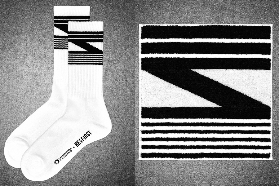 コンビニエンスウェア×BE:FIRST「ラインソックス」「ハンドタオル」