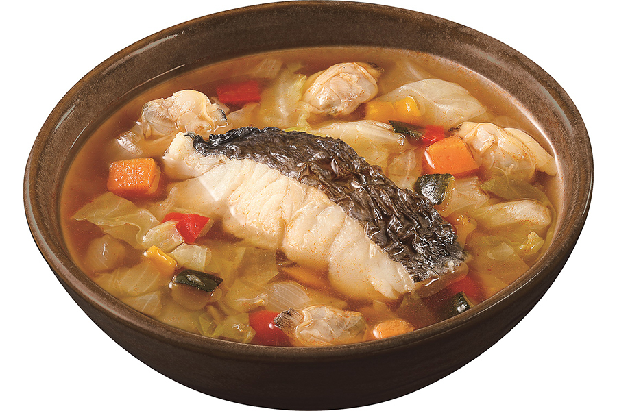 「魚介の旨味が決め手！ブイヤベーススープ」（419円）