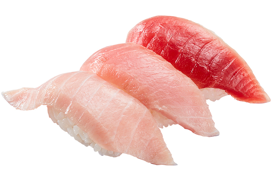 「贅沢 ミナミマグロ 3種食べ比べ」（594円）