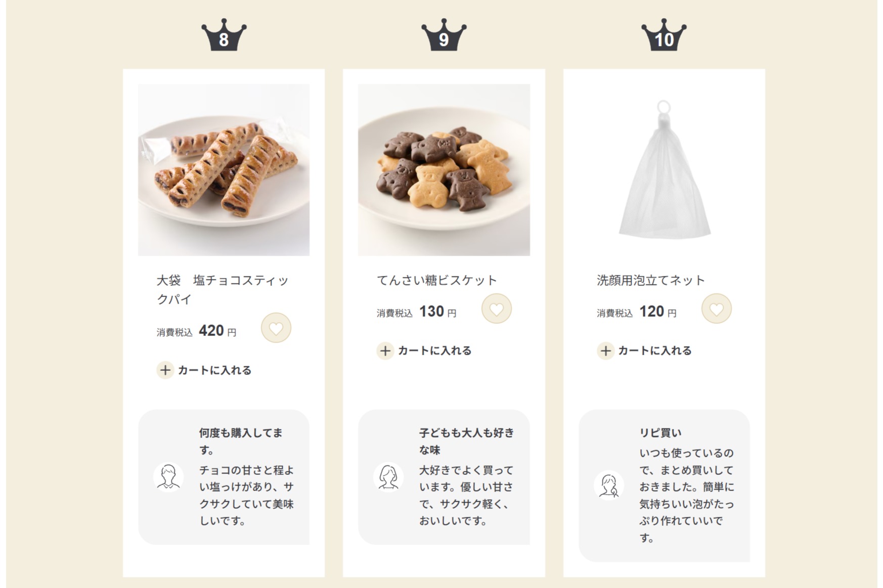 人気商品ランキング
