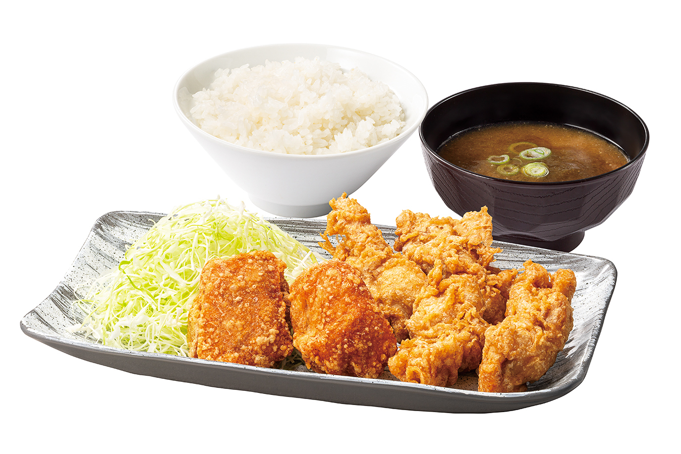 出汁とり天合盛り定食