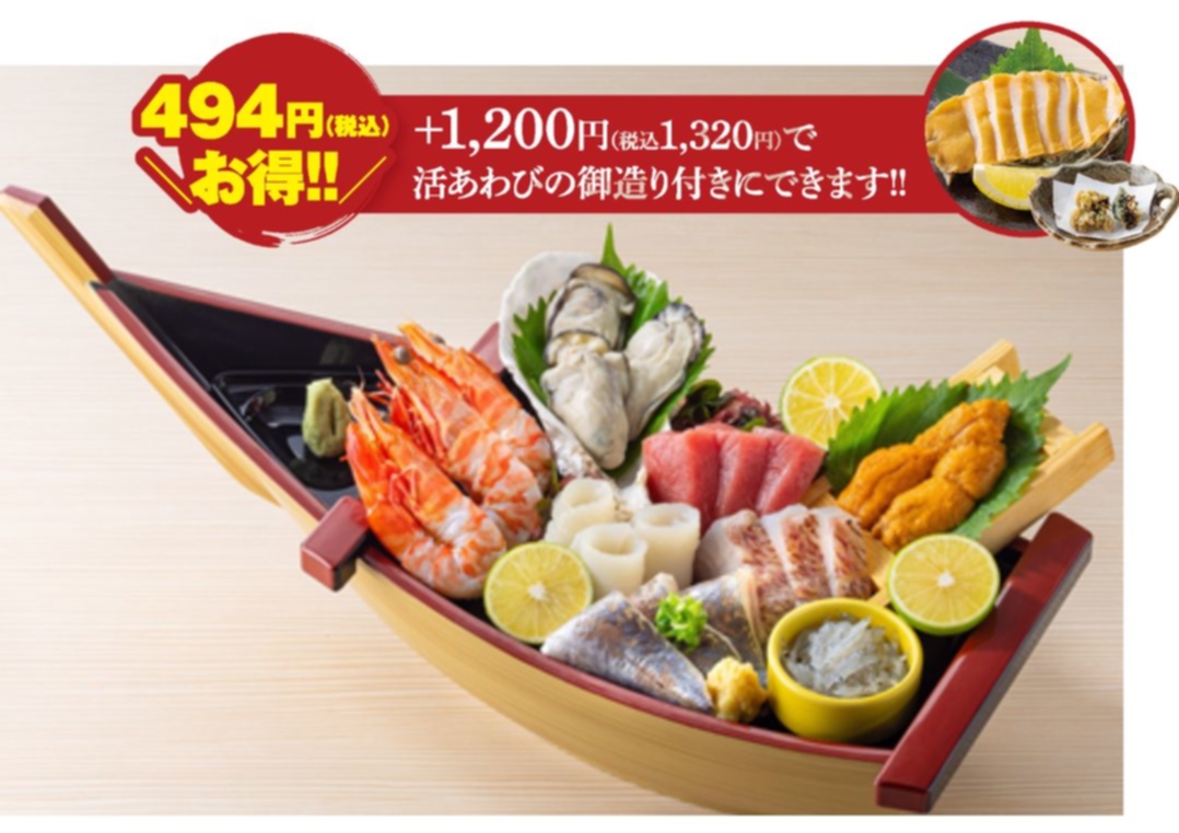 「刺身彩り八景!!藍屋丸」（1人前 1484円～）