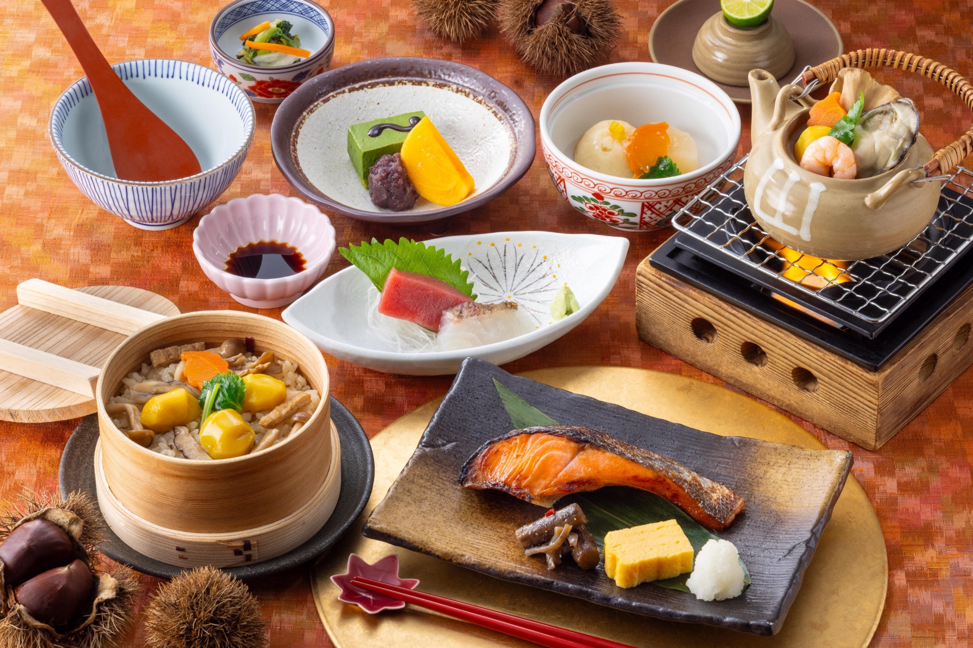 「藍屋の秋 錦秋（きんしゅう）御膳」（2969円）