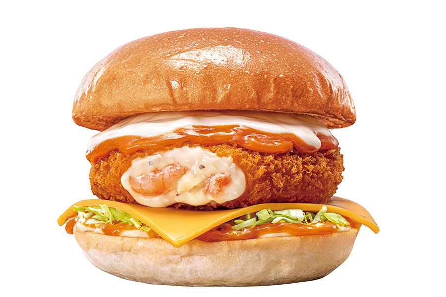 「贅沢ビスクのえびグラタンバーガー」（640円）