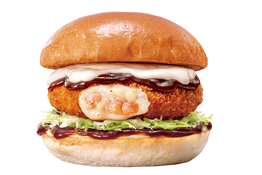 「デミチーズえびグラタンバーガー」（590円）