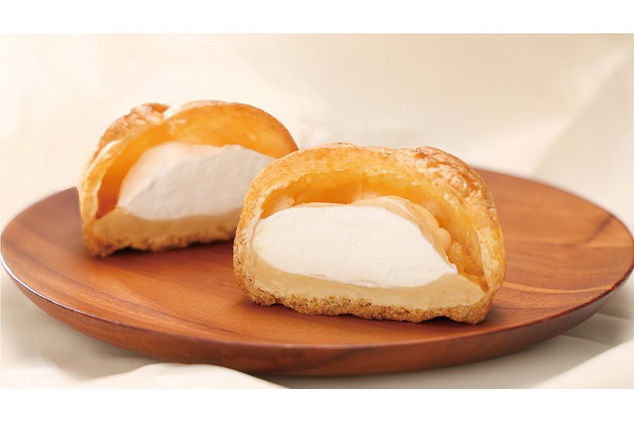 「ツインシュー キャラメルクリーム＆ホイップ」（117円）