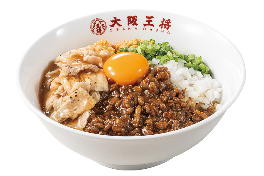 大阪王将「悪魔の肉雪崩！禁断のWポークまぜそば」