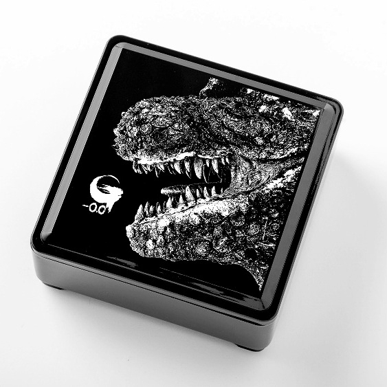 専用容器にはゴジラの顔とロゴをデザインしている
