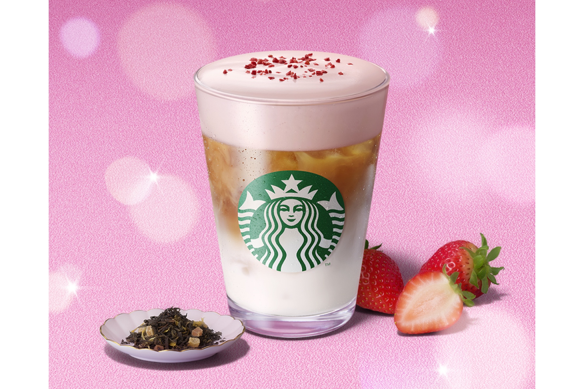 ジョイフルメドレー ストロベリー クリーミー ティー ラテ