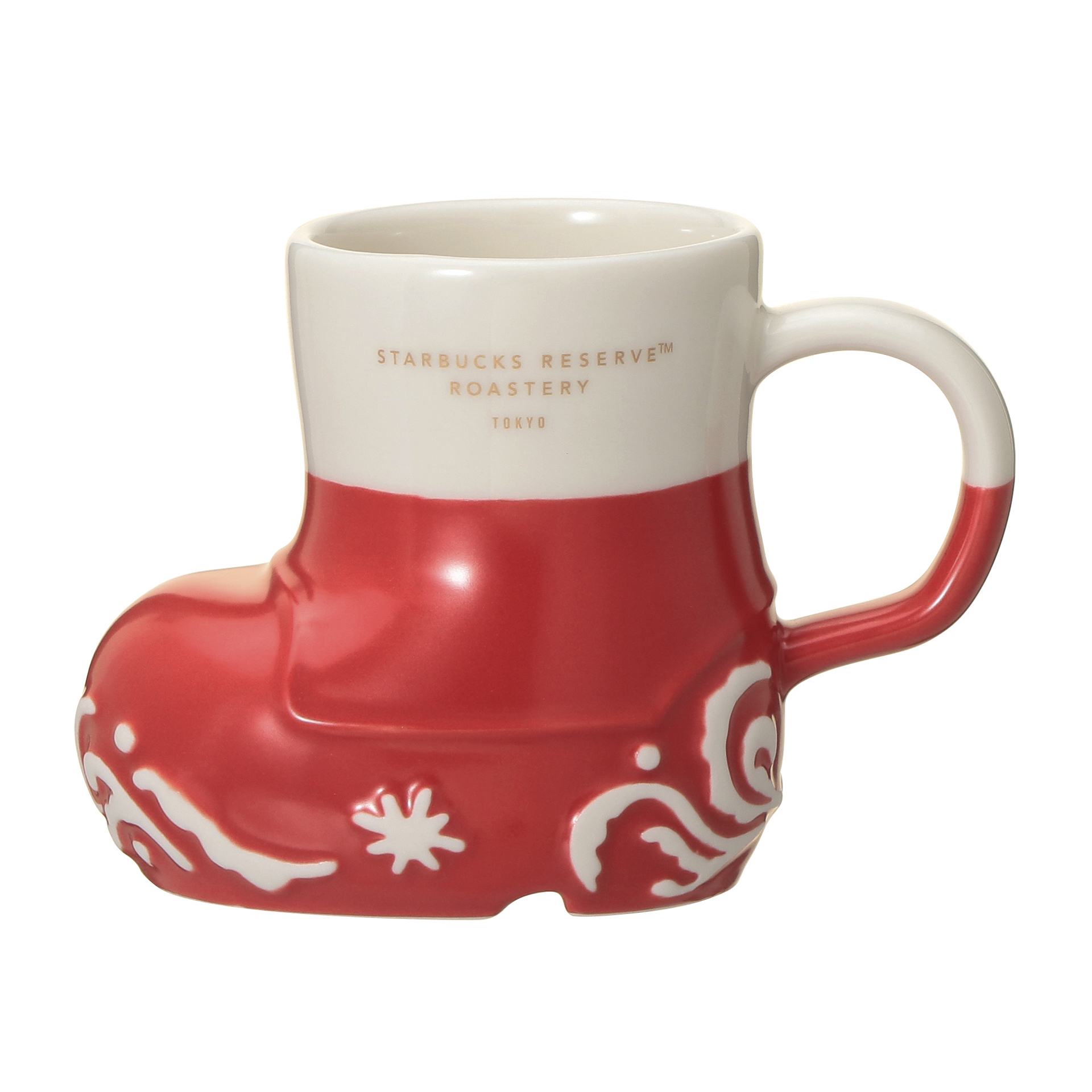 「スターバックス リザーブ ロースタリー マグ ブーツ レッド237ml」（3600円）