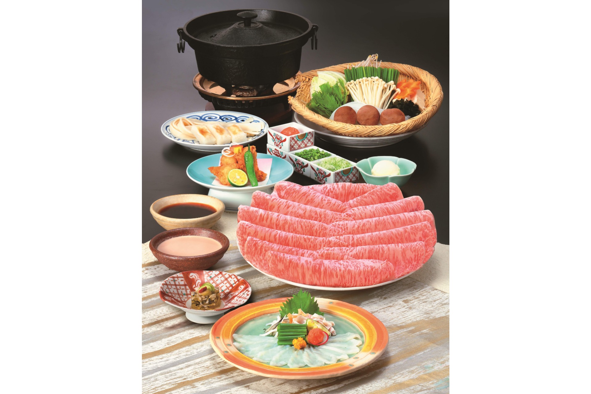 とらふぐとしゃぶしゃぶコース