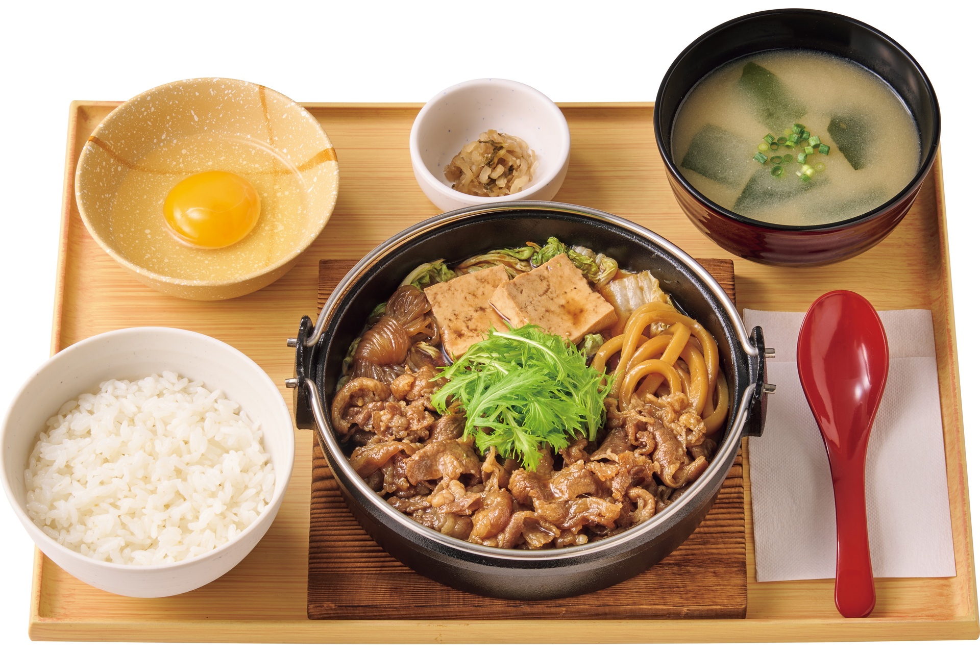 ～3種の本醸造醤油をブレンド～【お肉2倍】すき焼き定食
