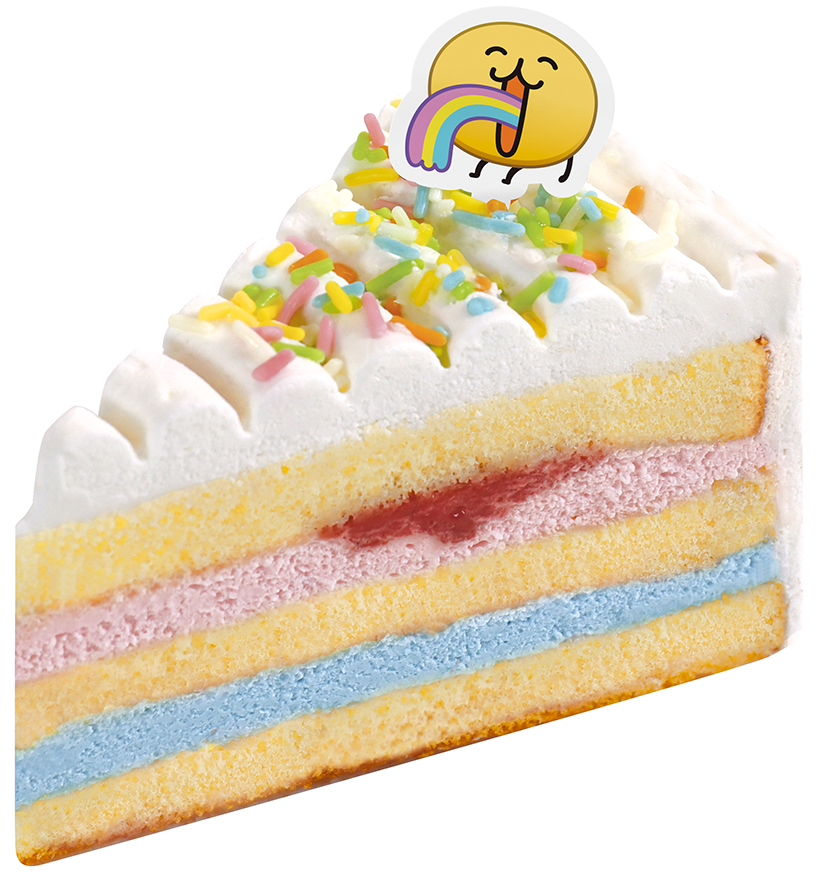 えもじの子（コラボ） レインボーケーキ