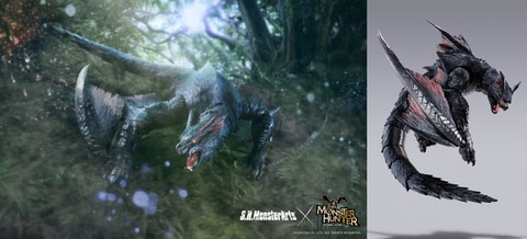 MHW」より、「ナルガクルガ」と「リオレウス」の可動フィギュアが
