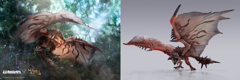 MHW」より、「ナルガクルガ」と「リオレウス」の可動フィギュア