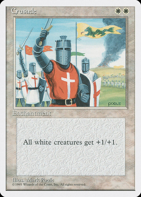 「十字軍/Crusade」。史実の十字軍をそのままモチーフにしたカードである