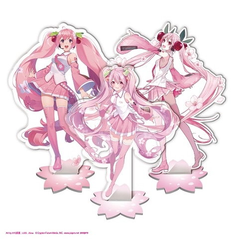 桜ミク　タイトーくじ本舗　初音ミク　フィギュア　A　アクスタ　ポスター　セット 桜ミク」描き下ろしイラストがグッズ化！ 「タイトーくじ本舗 桜ミク