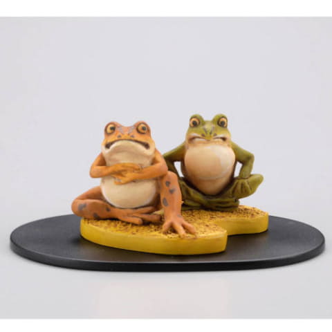 浮世絵で描かれた動物や美人画をガチャフィギュアに 海洋堂 Miniq 河鍋暁斎 画鬼盆景 Hobby Watch