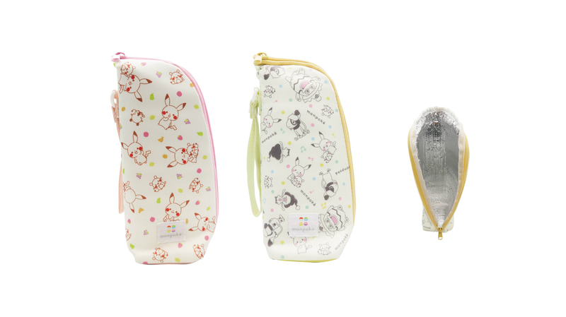 ほ乳瓶ポーチ 各1,540円　8月発売予定