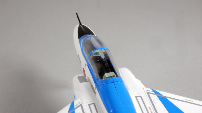 機首のピトー管（流速計測器）も塗り分けされている。曲がったり折れやすそうなので注意