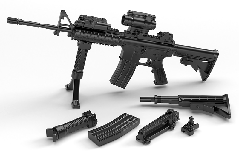 今回撮影に使った「リトルアーモリー LA050 M4A1タイプ2.0」