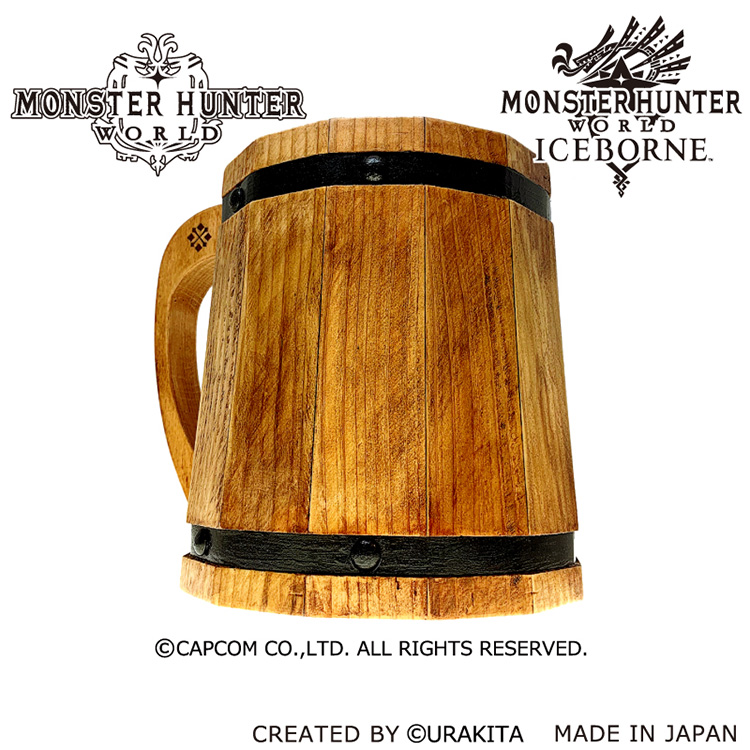 取手の両サイドには「ギルド紋章」を彫刻。ジョッキを持った際に手触りが楽しめる