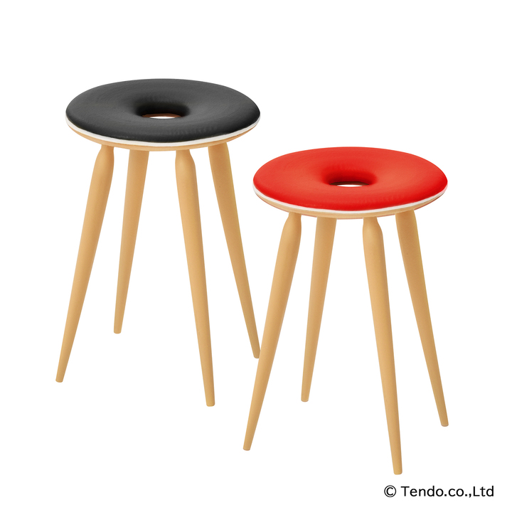 リングスツール（赤/黒）