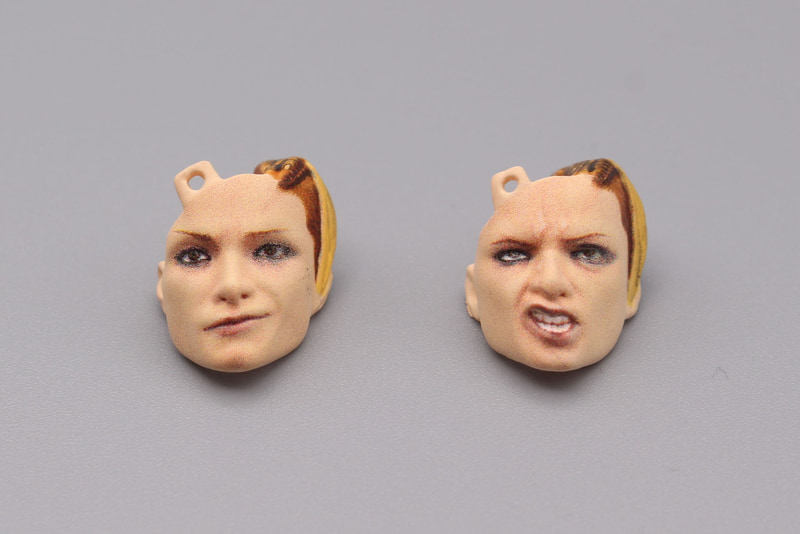 交換用の表情パーツ。「S.H.Figuarts」の「スター・ウォーズ」シリーズなどにも採用されている印刷技術を採用