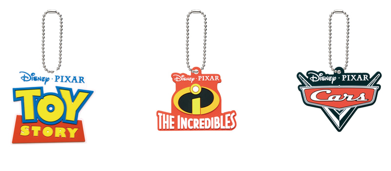 左から「トイ・ストーリー」、「ミスター・インクレディブル」、「カーズ」