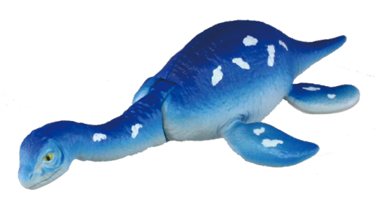 成長した大きさは約7m。1968年に日本で化石が発見された首長竜として知られている