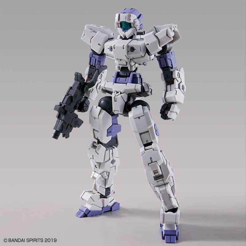 「30MM 1/144 eEXM-17 アルト[ホワイト]」、2019年6月29日発売。“量産機”をコンセプトに直観的でわかりやすいランナー配置とシンプルなパーツ構成で簡単に組み立てられる。オプションパーツが豊富で、カスタマイズが楽しいシリーズだ