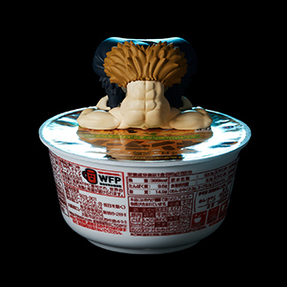 鬼滅の刃」、ぐで〜っとしたフィギュアが当たる「チキンラーメン