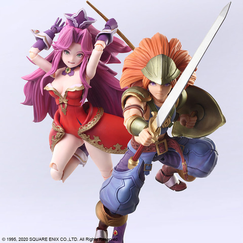 希少ラス１　スクエニカフェ 聖剣伝説3 デュラン アンジェラ アクキー 聖剣伝説3 トライアルズ オブ マナ」よりデュラン＆アンジェラの