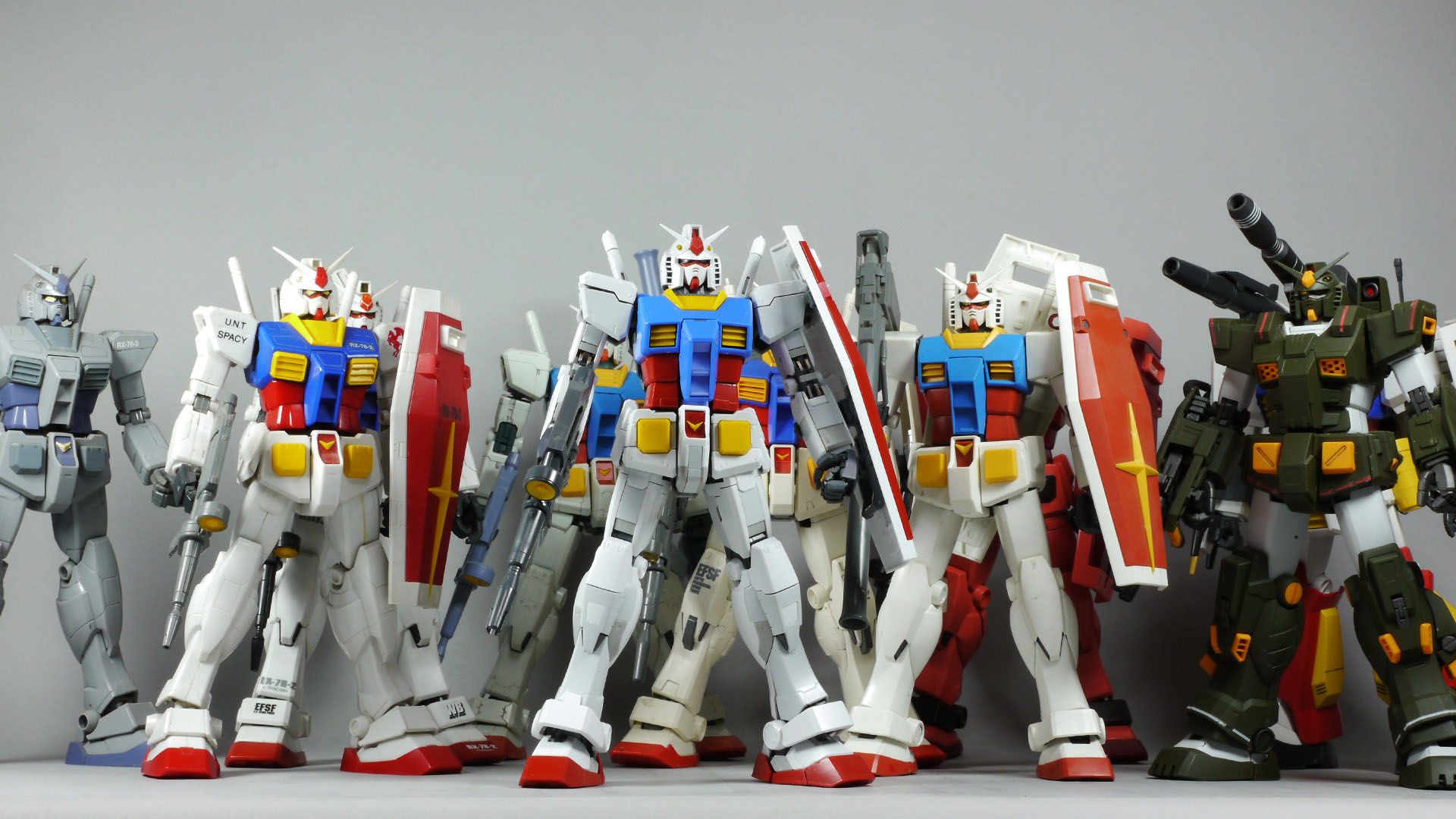 全てではありませんが1995年から作りに作った78ガンダムとそのバリエーション。それぞれの解釈や技術革新でいろんなアプローチの78ガンダムがありましたね