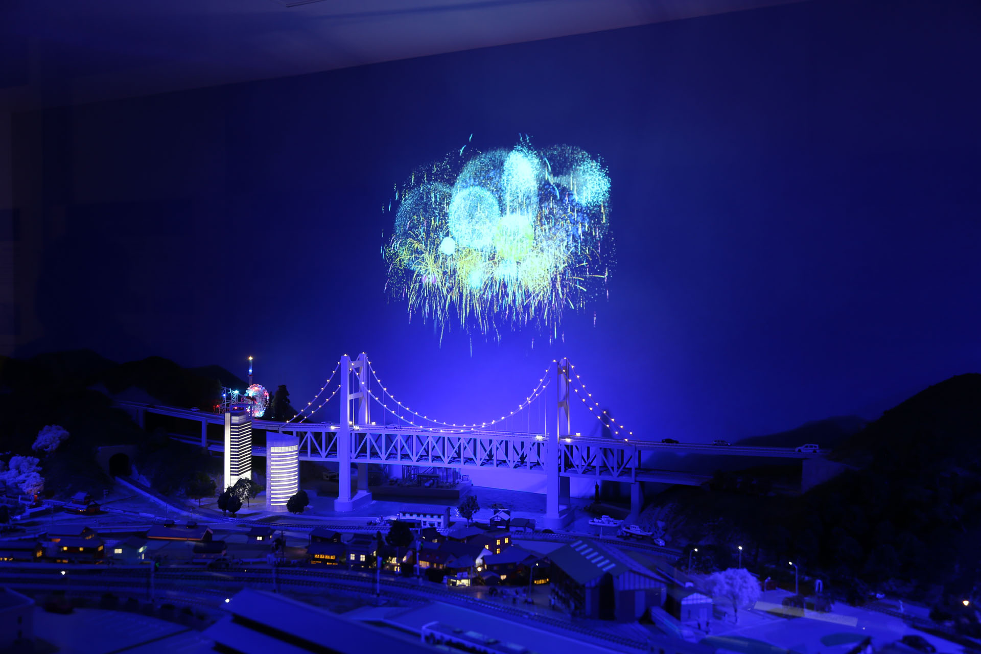 背景を使って花火の演出