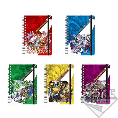 人気キャラと属性をイメージしたA6サイズリングノート。全5種