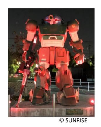 ライトアップされたスコープドッグ