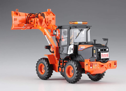 日立ZW100-6 マルチプラウ　1/32プラモデル完成品 日立建機 ホイールローダ ZW100-6 マルチプラウ (除雪) 仕様機