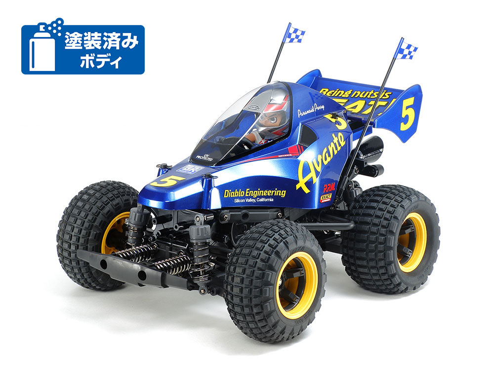 筆者の相棒となる「1/10RC コミカル アバンテ (GF-01CBシャーシ)」